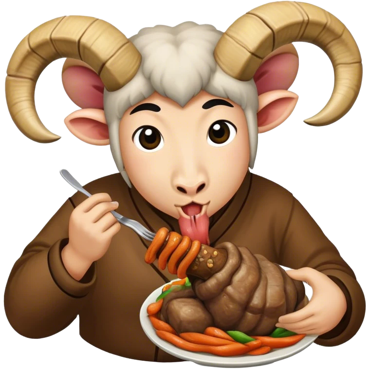 mongolian eating ram emoji