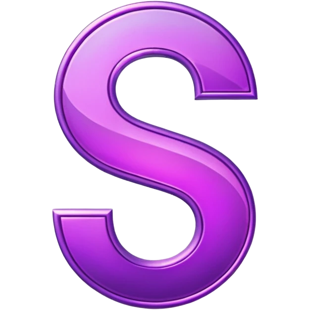 Create a custom emoji badge featuring a stylized, glossy letter “S”. Design it in the Master rank style from League of Legends. Use purple-magenta metallics, sharp edges, and a powerful elite aura.
 emoji