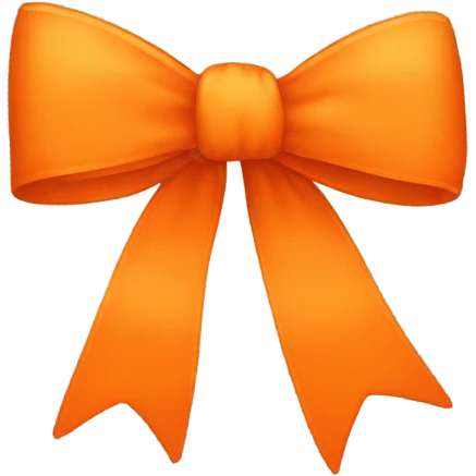 Orange bow emoji