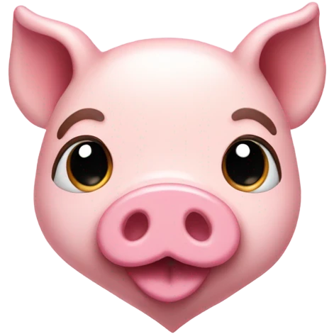 Light pink heart￼ with a pig patch  emoji