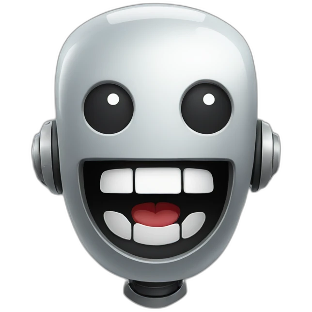 robot laughing emoji