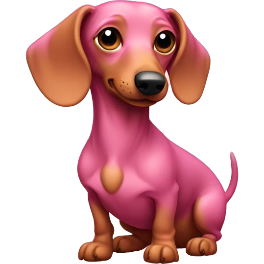 pink dog dachshund emoji