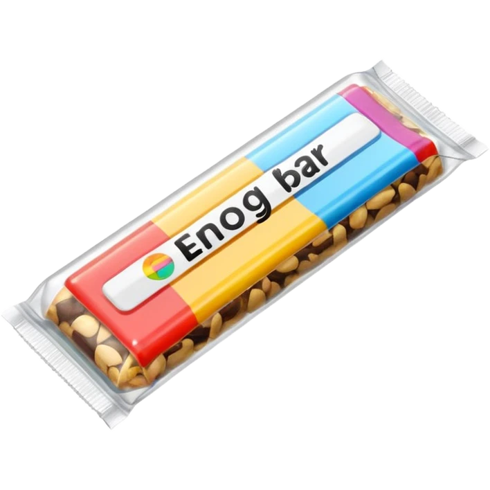 Create an emoji of an energy bar that you can eat, with plastic packaging. emoji