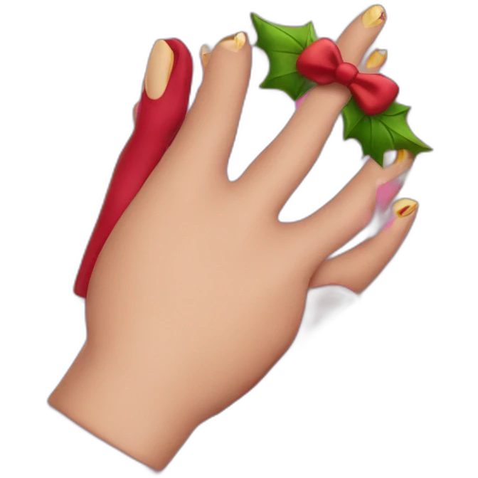 Disney nails Mary Christmas  emoji