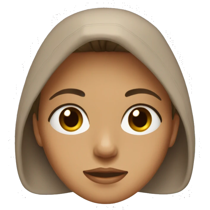 girl with hazel eyes,thin eyebrows,light brown hair,with hooded eyes emoji