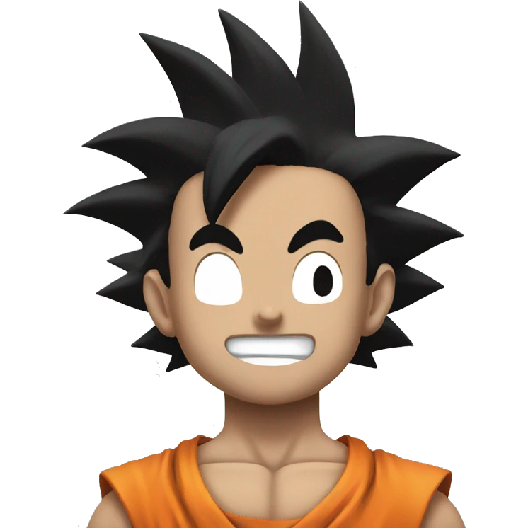 Goku with a smirk emoji