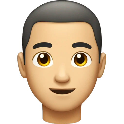 an asian guy with a buzz cut, a tan skin, tall and strong emoji