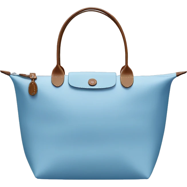 longchamp tote bag light blue  emoji