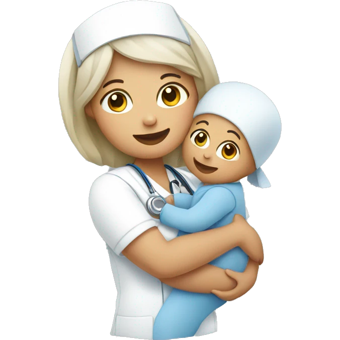 Nurse holding baby  emoji