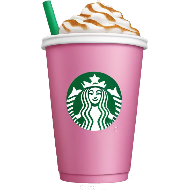 pink starbucks coffee emoji