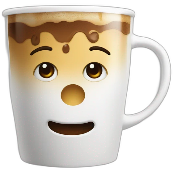 coffee with ¨gukki¨ on the mug emoji