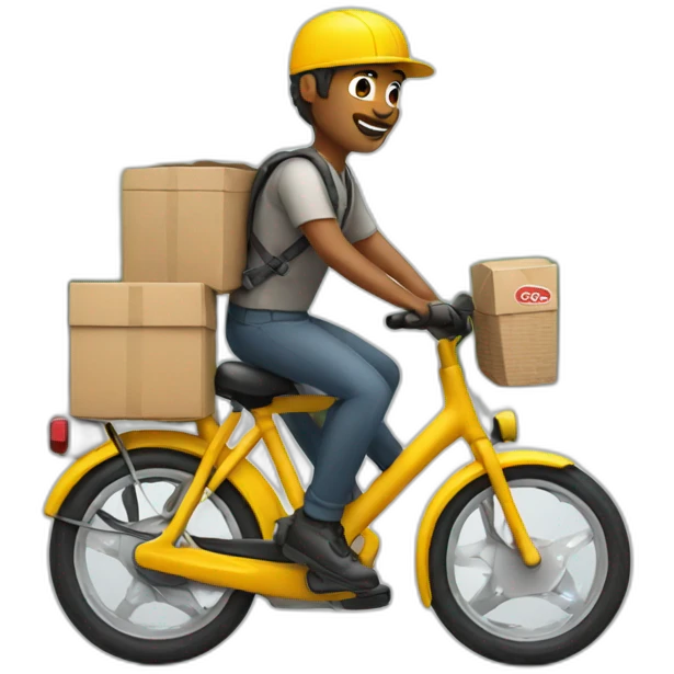 delivery guy on bike emoji