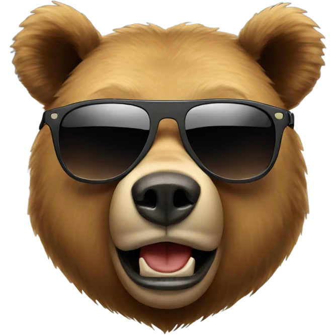 Bear with sunglasses  emoji