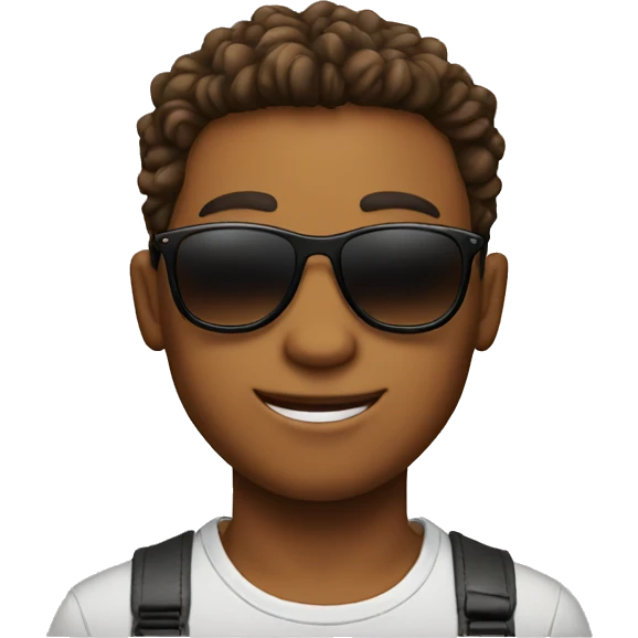 cool boy with sunglasses happy emoji