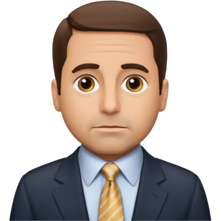michael scott from the office, realistic emoji
