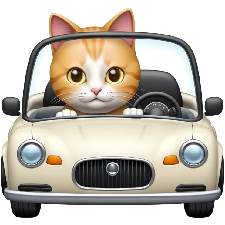Cat driving emoji