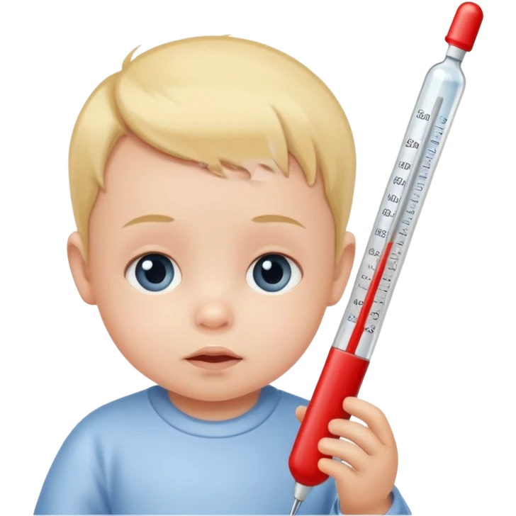 baby using a thermometer emoji