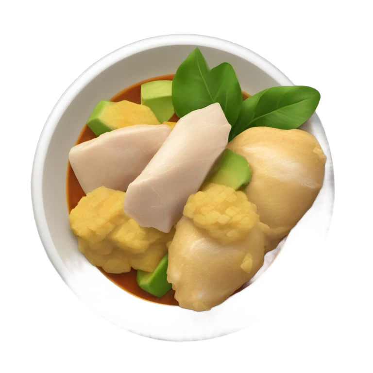 Plato de ajiaco, minimalista emoji