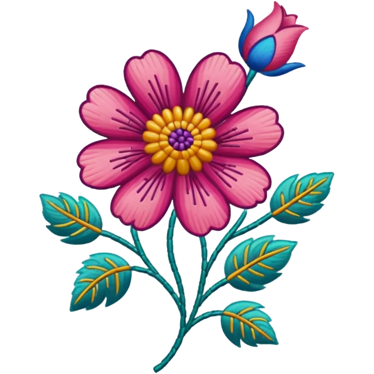 flower patterb embroidery emoji