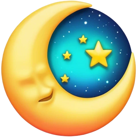 neon moon emoji