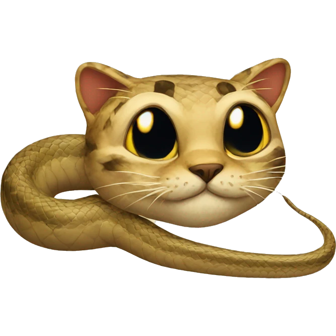 snake with cats head  emoji