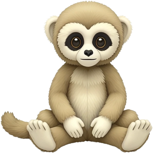 jellycat style stuffed animal: lar gibbon emoji