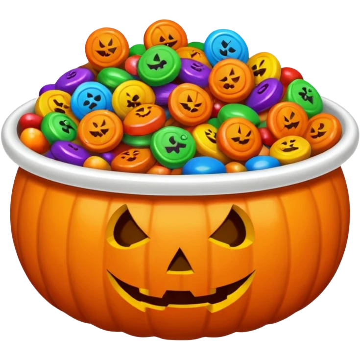 Halloween bowl of candy emoji