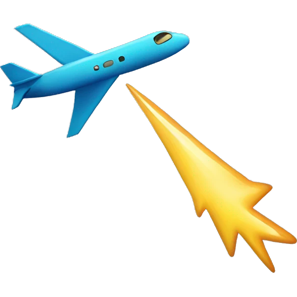 Shooting star collide with plane  emoji