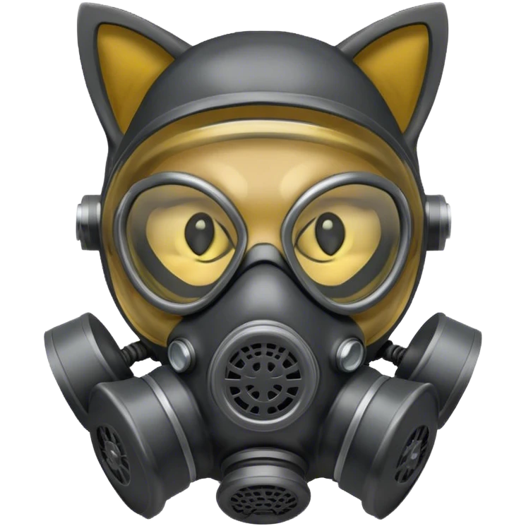 cat gas mask emoji