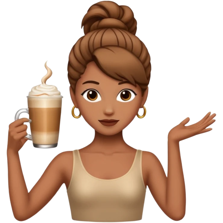 Dancer with capuchino head emoji