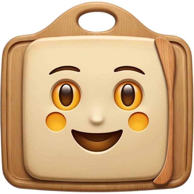 wooden cutting board plain emoji