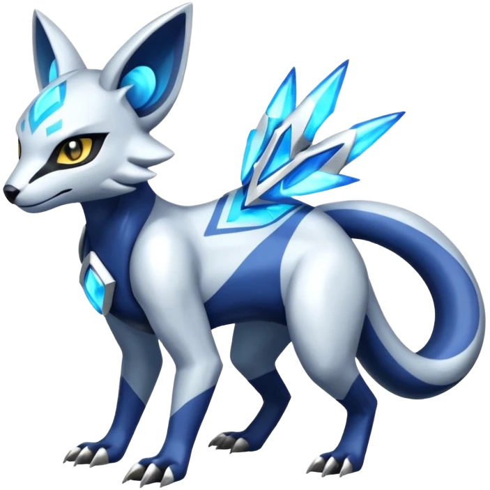 Futuristic Genet-Absol-Dialga-Zeraora-Primagen-fusion-creature  emoji