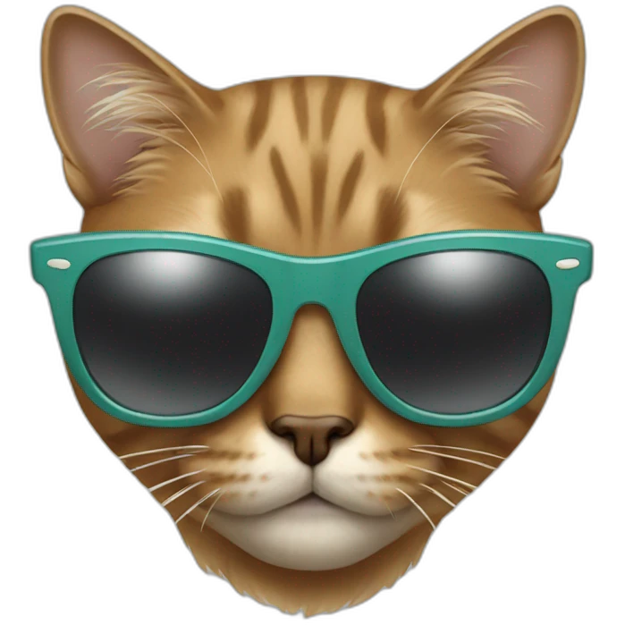 cat wearing ray ban sunglasses emoji