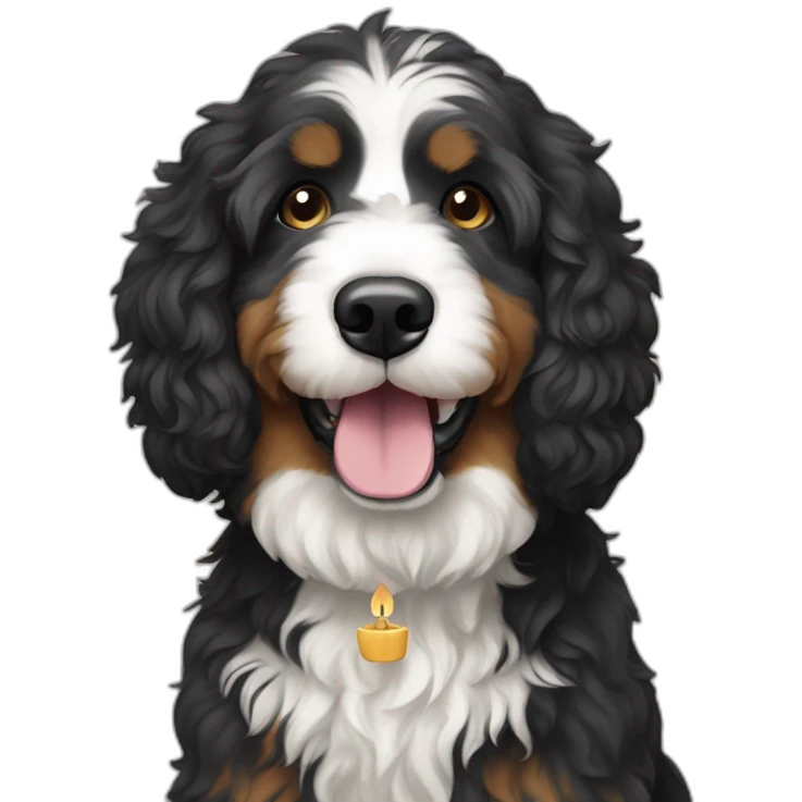 bernedoodle menorah emoji