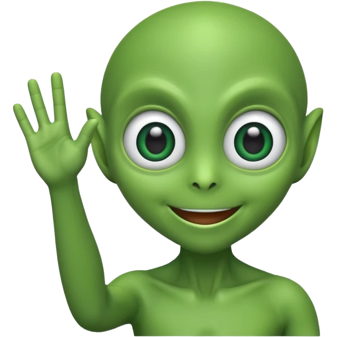 Extraterrestre qui salut  emoji