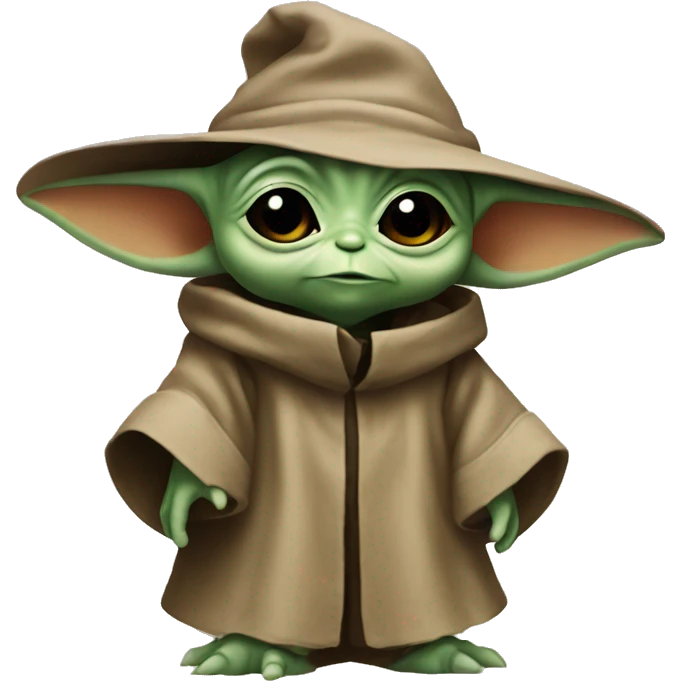 baby yoda wearing sorting hat emoji