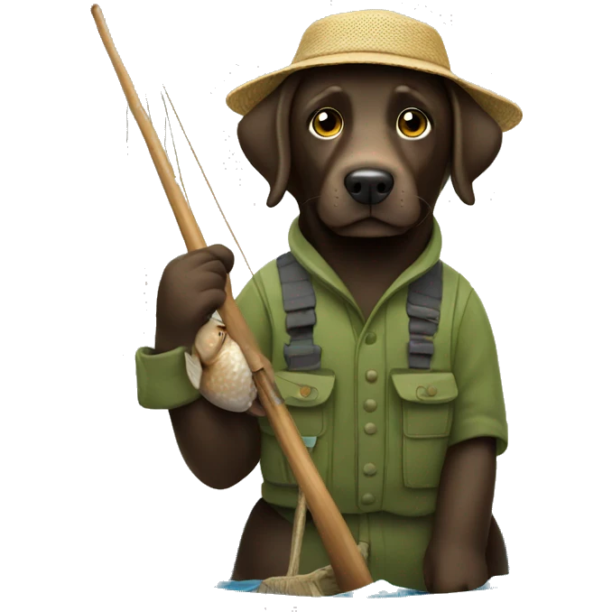 Labrador fisherman emoji