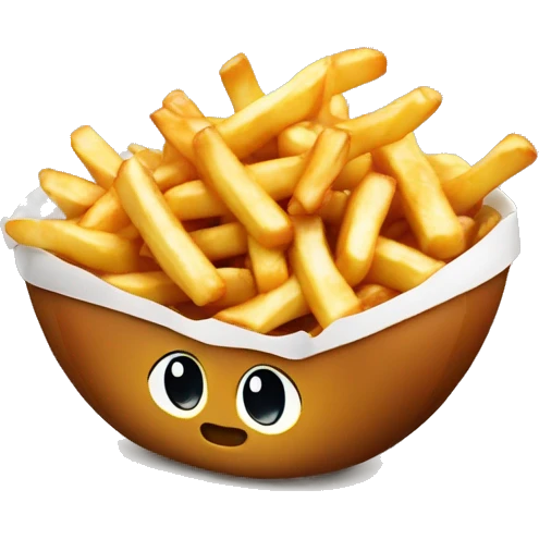 Poutine qui mange une poutine emoji