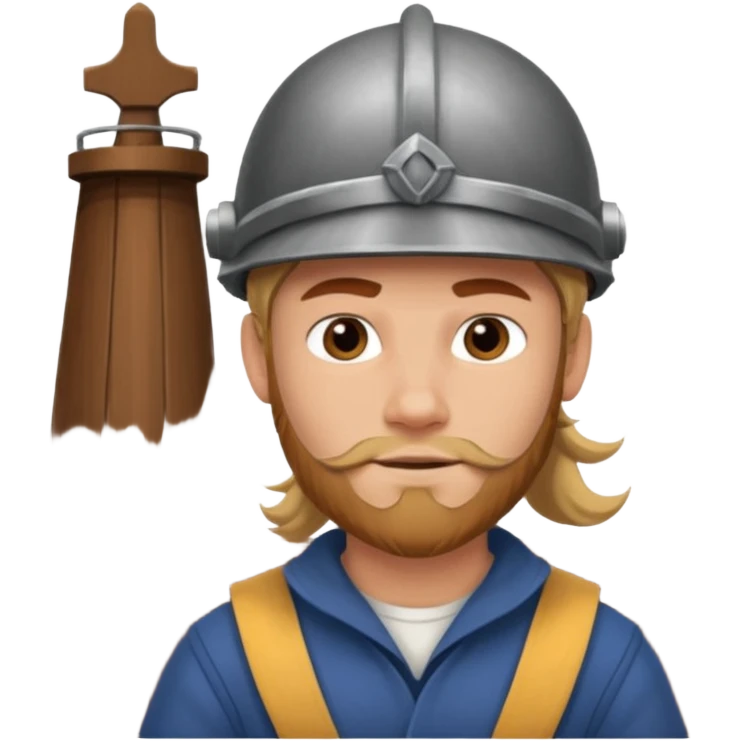 Young viking sailor on ship deck emoji