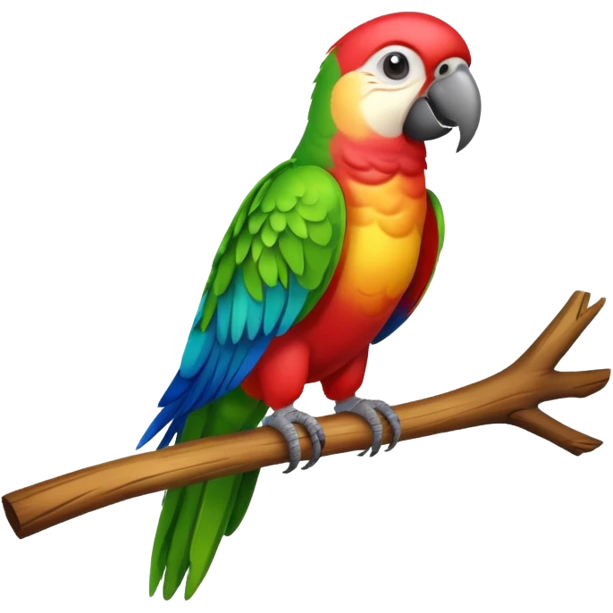 Perroquet de face emoji