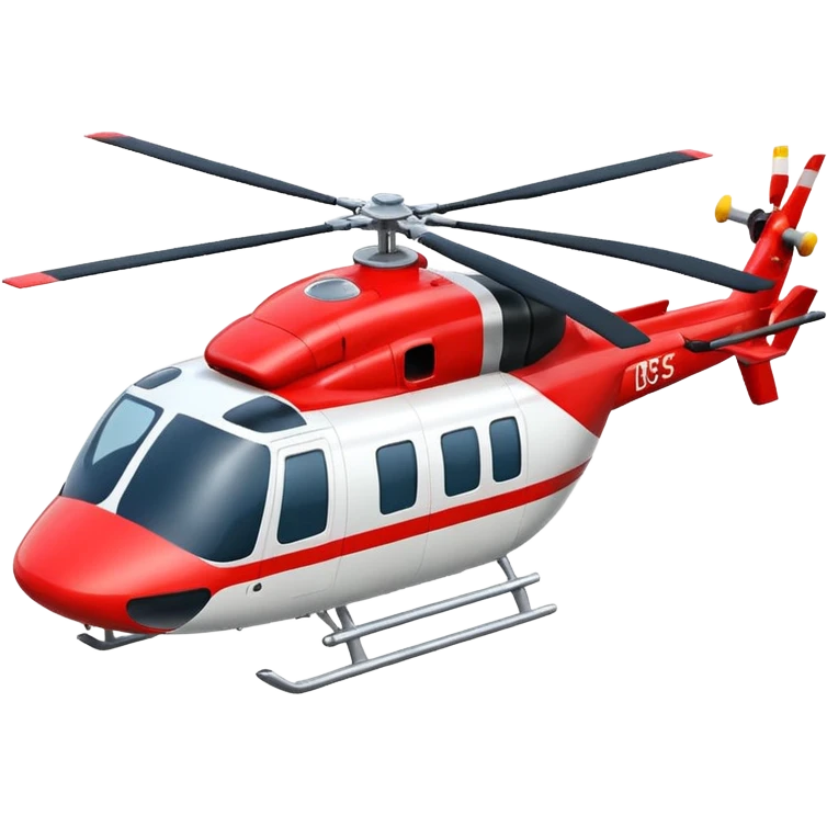 Rescue Helicopter with health icon emoji