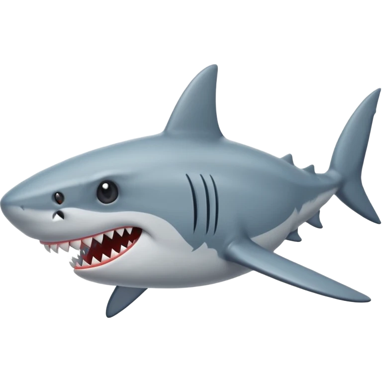 un requin style artoon emoji