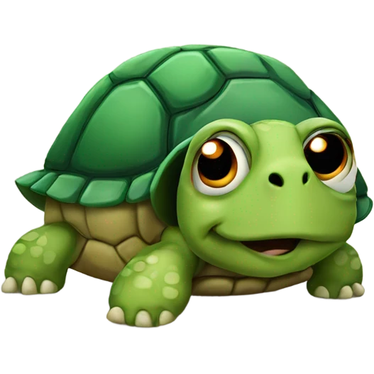 Mortified turtle emoji