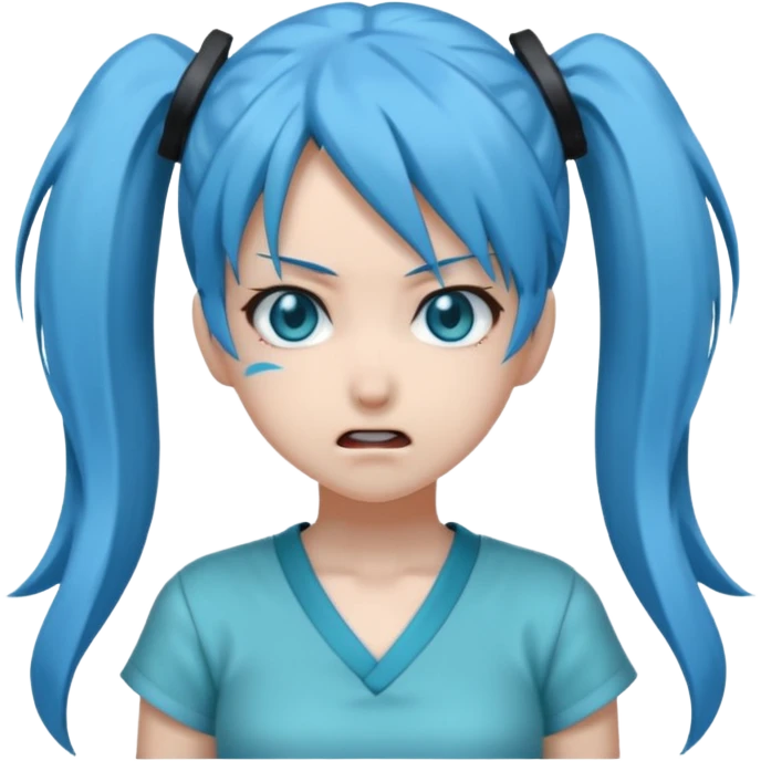 Hatsune Miku angry twintail emoji