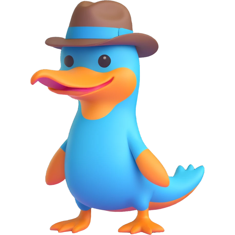 Perry the Platypus with fedora hat emoji