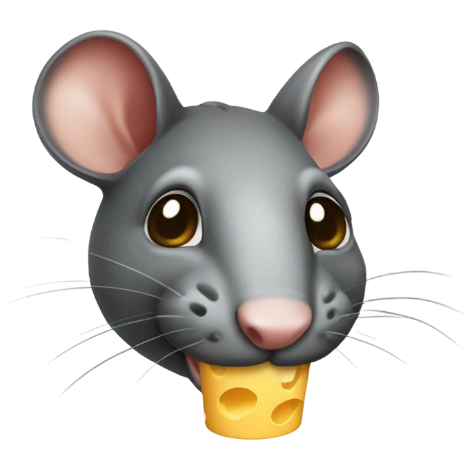 Ratte isst Käse  emoji