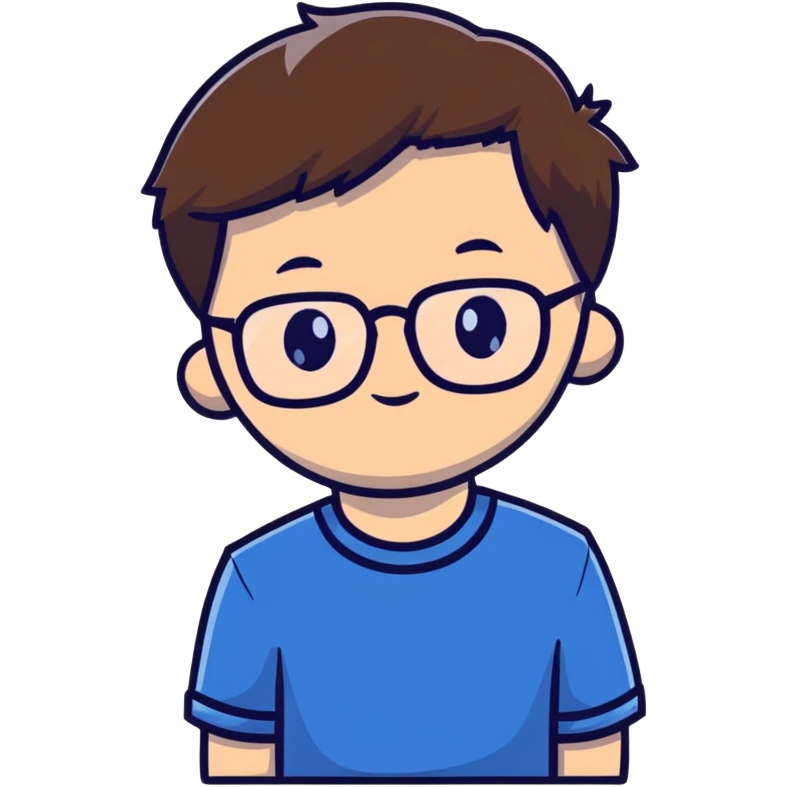 male with glasses, French cut hairstyle, brown hair emoji