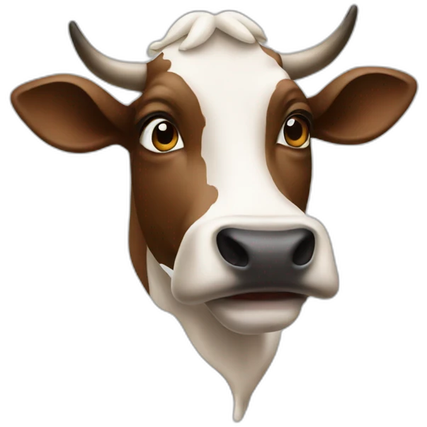 A cow cooking emoji