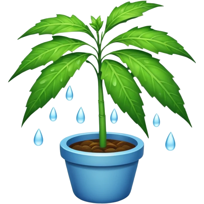 raining potleaf emoji