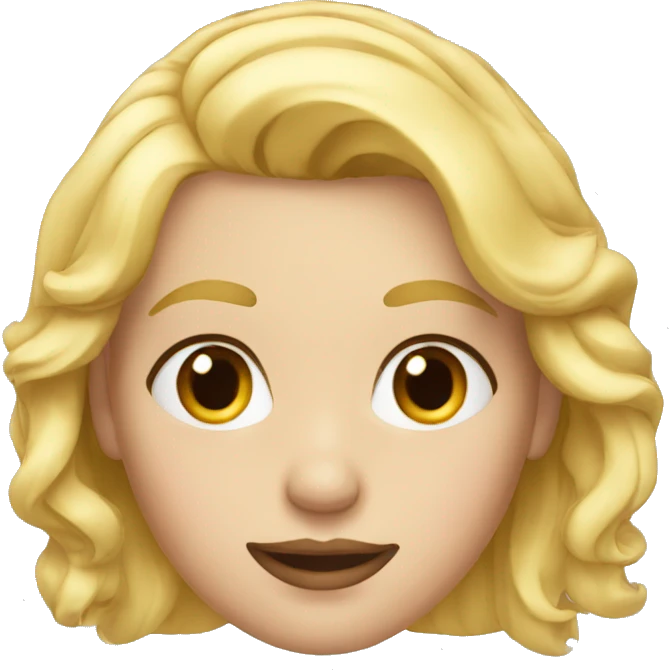 Blonde avec des gros sourcils  emoji